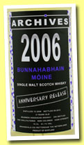 Bunnahabhain 5 yo 2006/2012 'Moine' (61.1%, Archives, bourbon hogshead, cask #800041, 264 bottles)